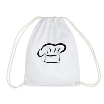 Bonnet cuisine cuisine boulanger pâtissier cuisinier amateur cadeau - Sac de sport léger - blanc - Devant