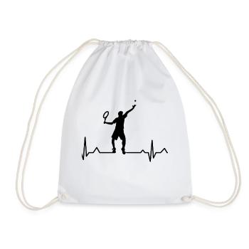 Balle de tennis EKG tennis heartbeat amateur de tennis - Sac de sport léger - blanc - Devant