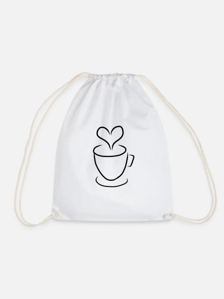 Café café café cadeau café - Sac de sport léger - blanc