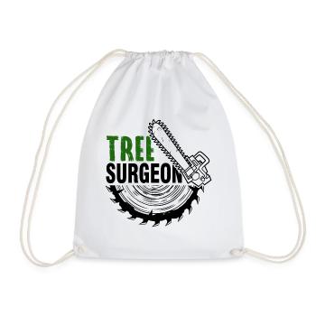 Bois bois bûcheron bois bois scie à chaîne forêt - Sac de sport léger - blanc - Devant