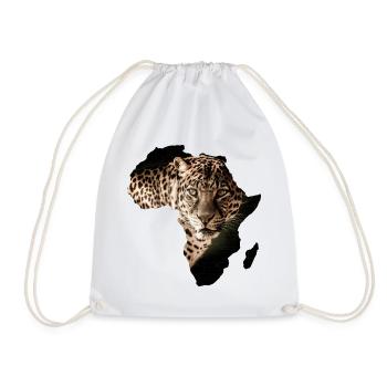Afrika Leopard - Turnbeutel - Weiß - Vorne