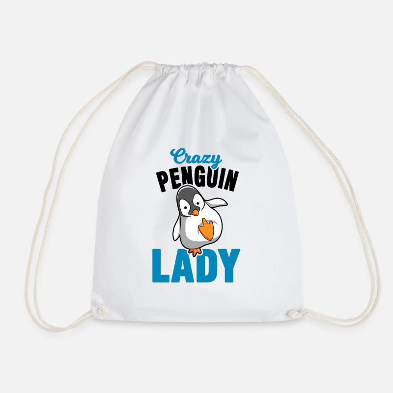 Pinguin Frau Geschenk - Turnbeutel - Weiß
