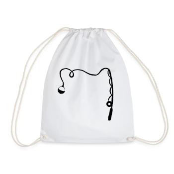 Pêche pêche cadeau pêche - Sac de sport léger - blanc - Devant