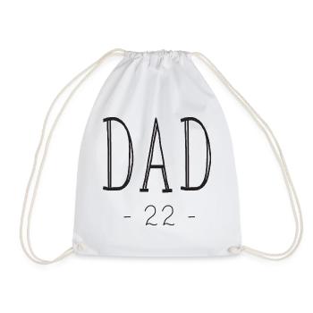 DAD -22- Father Family Papa 2022 - Drawstring Bag - white - Front