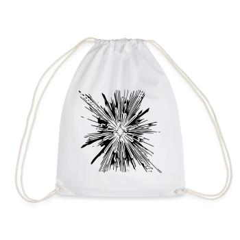 Explosion - Vintage Vector Lignes - Sac de sport léger - blanc - Devant