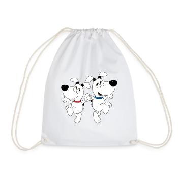 HUND - DOGS - TANZEN - DANCING - TIER - FUN - Turnbeutel - Weiß - Vorne