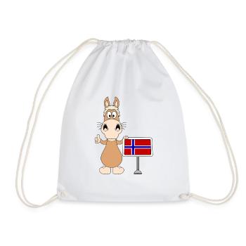 PFERD - NORWEGISCHES FJORDPFERD - NORWEGEN - Turnbeutel - Weiß - Vorne