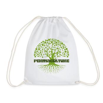 Permaculture Revolution - Drawstring Bag - white - Front