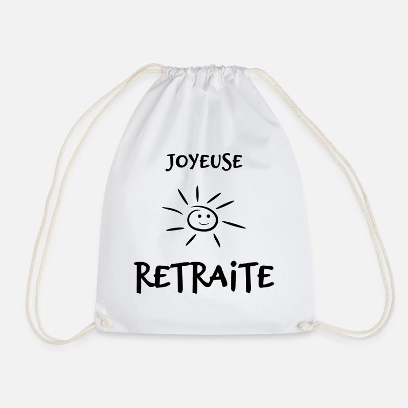 RETRAITE. BONNE RETRAITE. JOYEUSE RETRAITE - Sac de sport léger - blanc