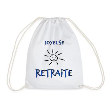 RETRAITE. BONNE RETRAITE. JOYEUSE RETRAITE. VIVE L - Sac de sport léger - blanc - Devant