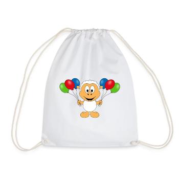 SCHAF - SHEEP - LUFTBALLONS - KIND - BABY - TIER - Turnbeutel - Weiß - Vorne