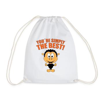 SCHAF - SHEEP - TIER - YOU´RE SIMPLY THE BEST! - Turnbeutel - Weiß - Vorne