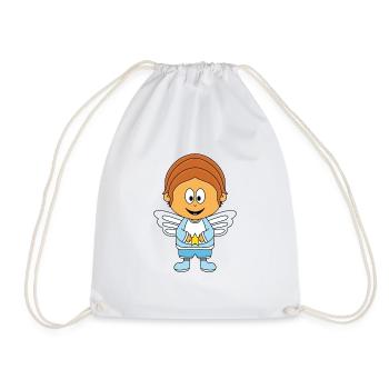 JUNGE - ENGEL - KIND - HIMMEL - BABY - KINDER - Turnbeutel - Weiß - Vorne