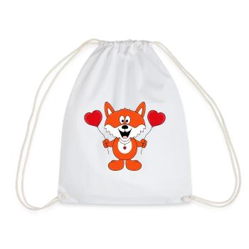 FUCHS - LIEBE - TIER - KIND - BABY - Turnbeutel - Weiß - Vorne