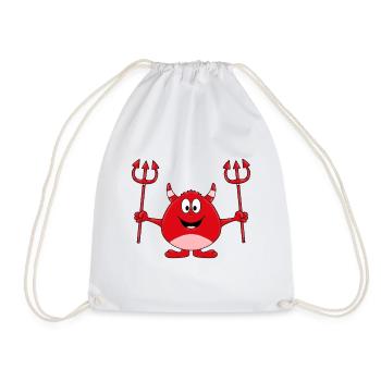 TEUFEL - HÖLLE - KIND - BABY - Turnbeutel - Weiß - Vorne