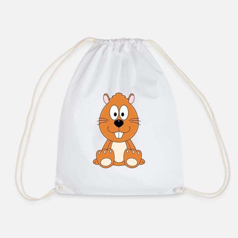 BIBER - OTTER - MARDER - TIER - KIND - BABY - Turnbeutel - Weiß