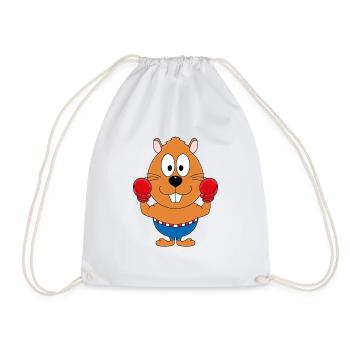 BOXER - BIBER - OTTER - TIER - KIND - BABY - Turnbeutel - Weiß - Vorne
