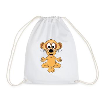 ERDMÄNNCHEN - YOGA - PILATES - TIER - KIND - BABY - Turnbeutel - Weiß - Vorne