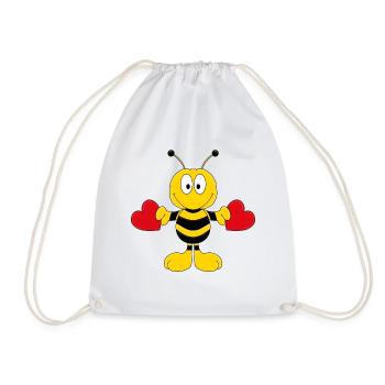 BIENE - LIEBE - TIER - KIND - BABY - Turnbeutel - Weiß - Vorne