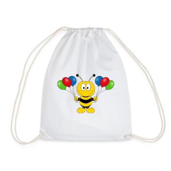 LUFTBALLONS - BIENE - TIER - KIND - BABY - Turnbeutel - Weiß - Vorne