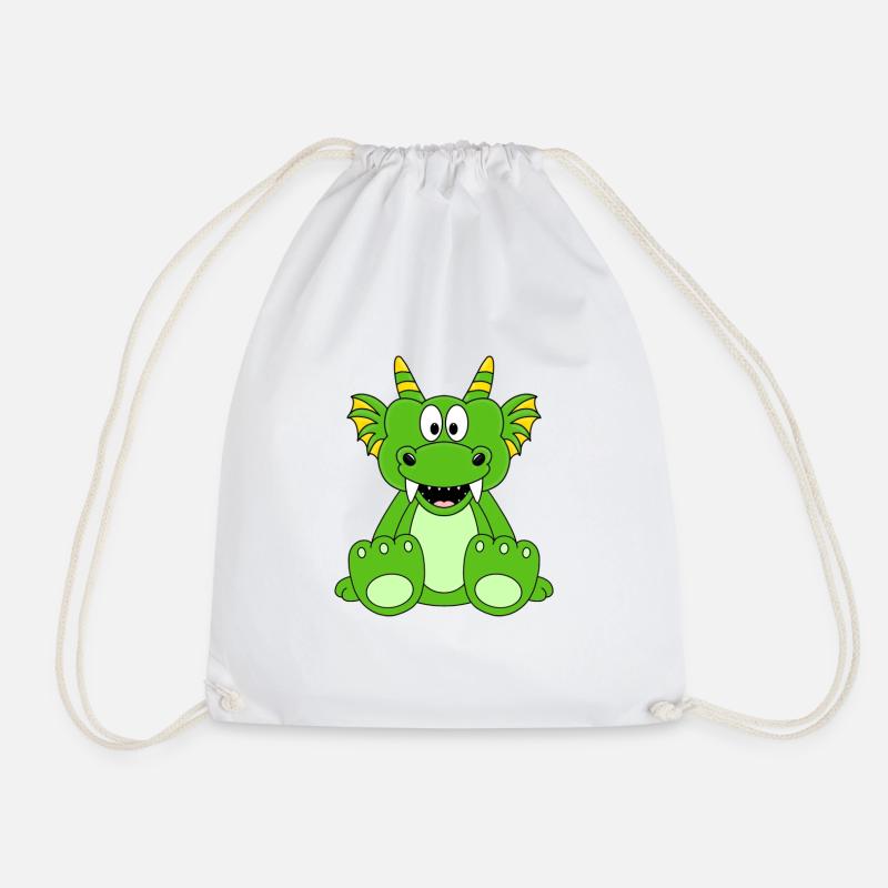 DRACHE - KINDER - BABY - Turnbeutel - Weiß