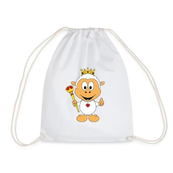 SCHAF - KÖNIG - KÖNIGIN - PRINZ - PRINZESSIN - Turnbeutel - Weiß - Vorne