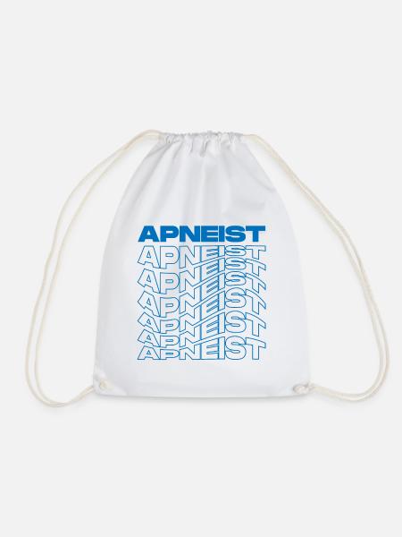 Apnoe - Apneista - Apnoe - Atem anhalten Tauchen - Turnbeutel - Weiß