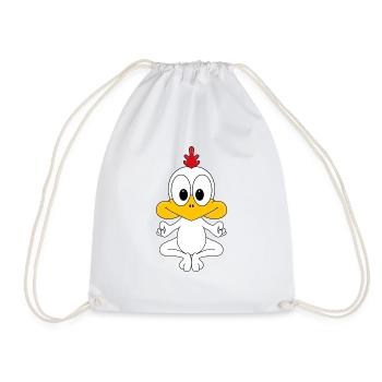 HUHN - BAUERNHOF - TIER - YOGA - PILATES - Turnbeutel - Weiß - Vorne