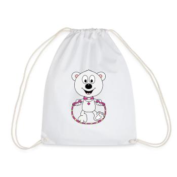 EISBÄR - SPRINGSEIL - TIER - KIND - BABY - Turnbeutel - Weiß - Vorne