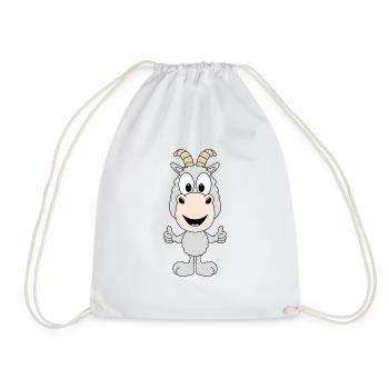 ZIEGE - TIER - TIERISCH - KIND - BABY - FUN - Turnbeutel - Weiß - Vorne