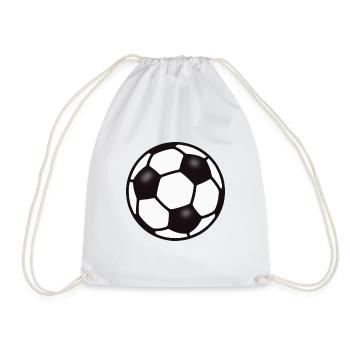 FUßBALL - SPORT - FUßBALLSPIELER - BALLSPORT - Turnbeutel - Weiß - Vorne