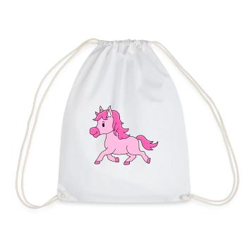 PONY - PFERD - REITEN - REITERIN - TIER - BABY - Turnbeutel - Weiß - Vorne