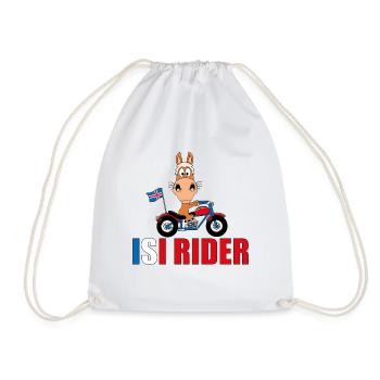 ISI RIDER - PONY - PFERD - ISLANDPFERD - ISLAND - Turnbeutel - Weiß - Vorne