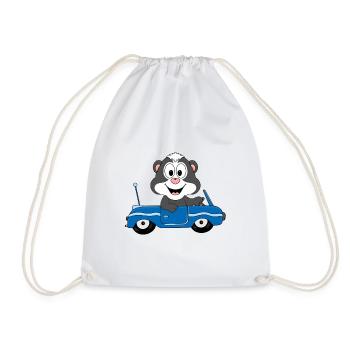 STINKTIER - AUTO - TIER - KIND - BABY - Turnbeutel - Weiß - Vorne