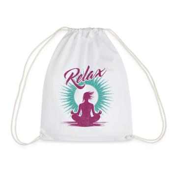 Yoga Relax - The well-being of meditation - Drawstring Bag - white - Front