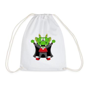 HALLOWEEN - DRACHE - VAMPIR - DRACULA - BABY - Turnbeutel - Weiß - Vorne