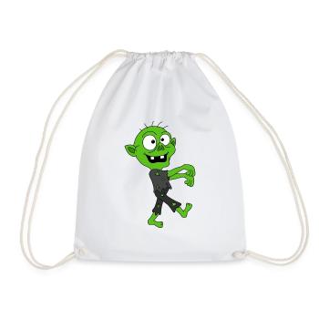 ZOMBIE - HALLOWEEN - KIND - BABY - FUN - Turnbeutel - Weiß - Vorne