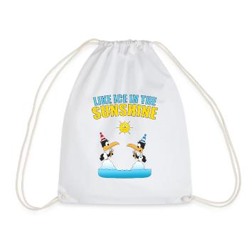 PINGUINE - EIS - LIEBE - TIERISCH - KIND - BABY - Turnbeutel - Weiß - Vorne