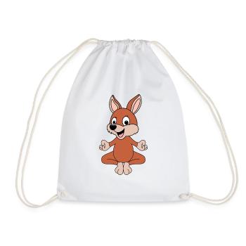 KÄNGURU - PILATES - YOGA - TIER - KIND - BABY - Turnbeutel - Weiß - Vorne