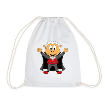 SCHAF - VAMPIR - DRACULA - HALLOWEEN - Turnbeutel - Weiß - Vorne