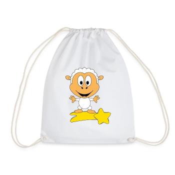 SCHAF - STERNSCHNUPPE - TIER - KIND - BABY - Turnbeutel - Weiß - Vorne