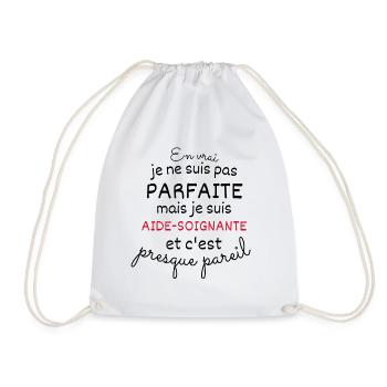 Pas Parfaite Mais Aide Soignante - Sac de sport léger - blanc - Devant