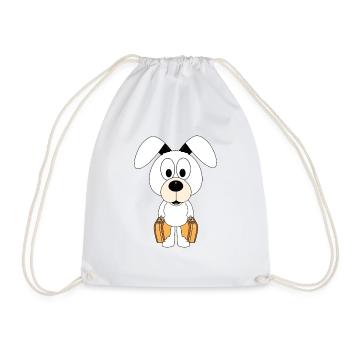 HUND - REISE - URLAUB - FERIEN - AUSWANDERER - Turnbeutel - Weiß - Vorne