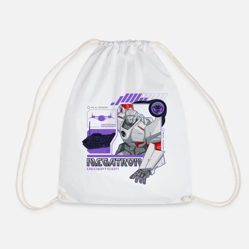 Transformers Earth Spark Character Megatron - Drawstring Bag - white