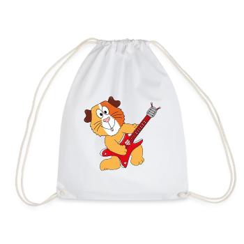 MEERSCHWEINCHEN - GITARRE - MUSIK - LIEBE - TIER - Turnbeutel - Weiß - Vorne