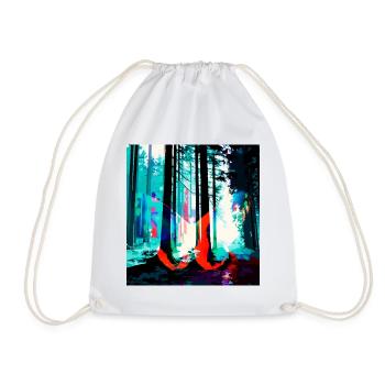 Neonwald Traumprint - Turnbeutel - Weiß - Vorne