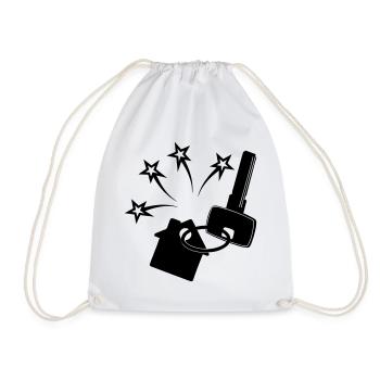 La clé de la nouvelle maison brille - Sac de sport léger - blanc - Devant