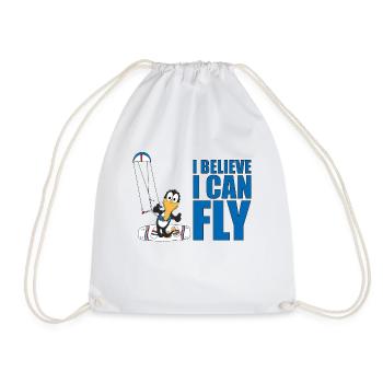 PINGUIN - KITER - SPORT - I BELIEVE I CAN FLY - Turnbeutel - Weiß - Vorne