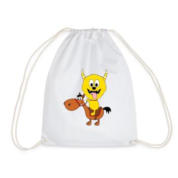 MONSTER - REITEN - TIERE - TIERISCH - KIND - BABY - Turnbeutel - Weiß - Vorne