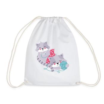 Chats à tubercule laineux - Sac de sport léger - blanc - Devant